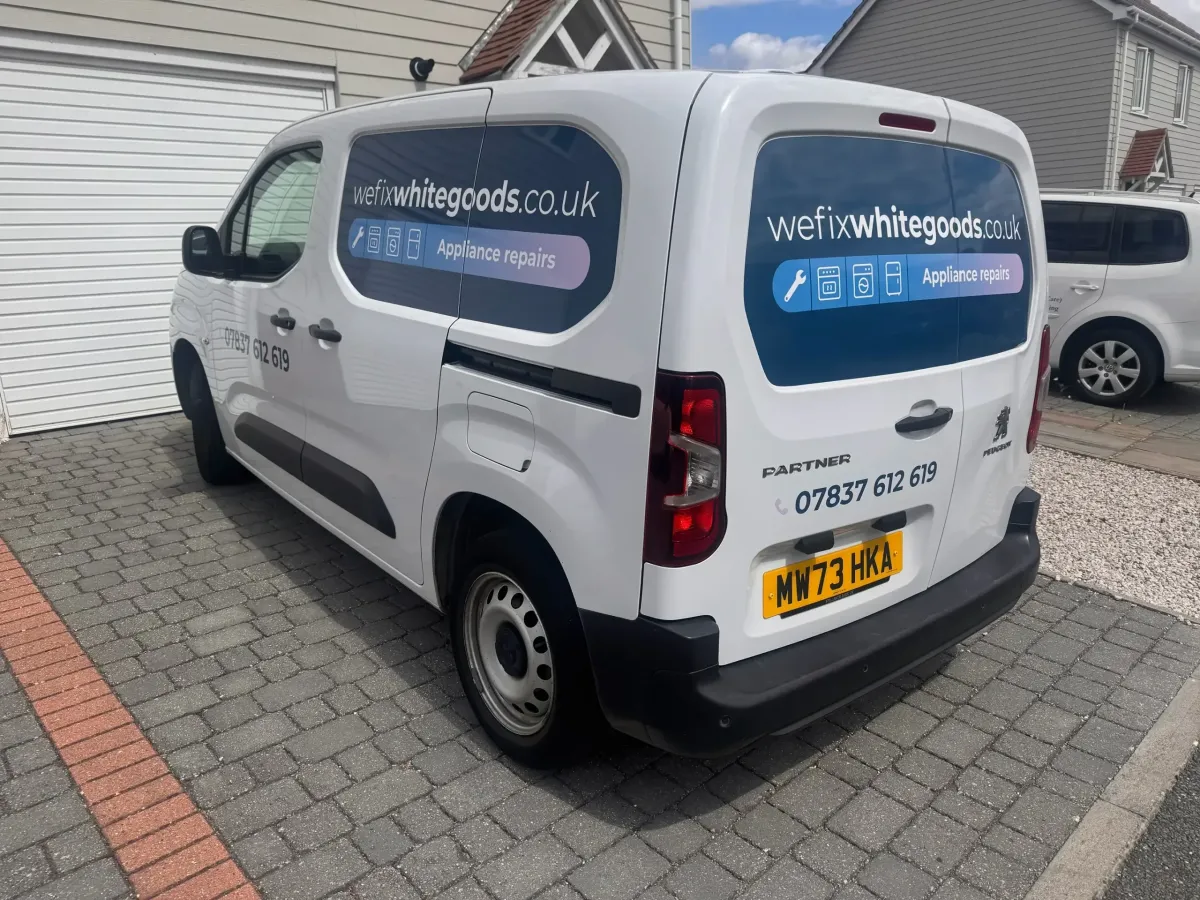 We Fix White Goods engineer's van in Essex